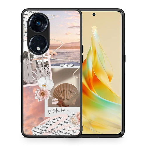 Θήκη Oppo A98 Golden Hour από τη Smartfits με σχέδιο στο πίσω μέρος και μαύρο περίβλημα | Oppo A98 Golden Hour Case with Colorful Back and Black Bezels