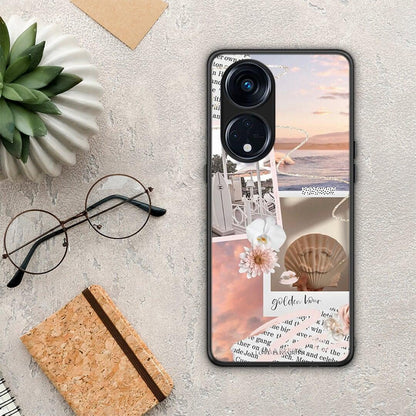 Θήκη Oppo A98 Golden Hour από τη Smartfits με σχέδιο στο πίσω μέρος και μαύρο περίβλημα | Oppo A98 Golden Hour Case with Colorful Back and Black Bezels