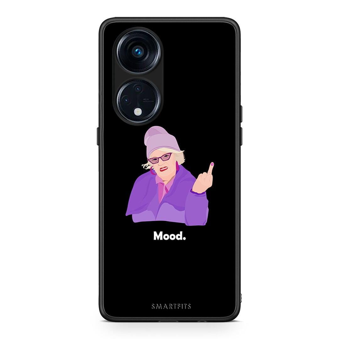 Θήκη Oppo A98 Grandma Mood Black από τη Smartfits με σχέδιο στο πίσω μέρος και μαύρο περίβλημα | Oppo A98 Grandma Mood Black Case with Colorful Back and Black Bezels