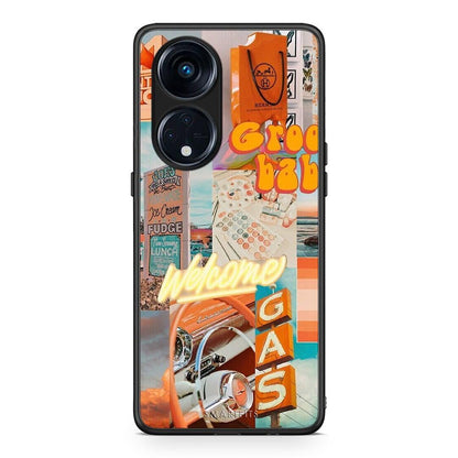 Θήκη Oppo A98 Groovy Babe από τη Smartfits με σχέδιο στο πίσω μέρος και μαύρο περίβλημα | Oppo A98 Groovy Babe Case with Colorful Back and Black Bezels