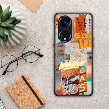 Θήκη Oppo A98 Groovy Babe από τη Smartfits με σχέδιο στο πίσω μέρος και μαύρο περίβλημα | Oppo A98 Groovy Babe Case with Colorful Back and Black Bezels