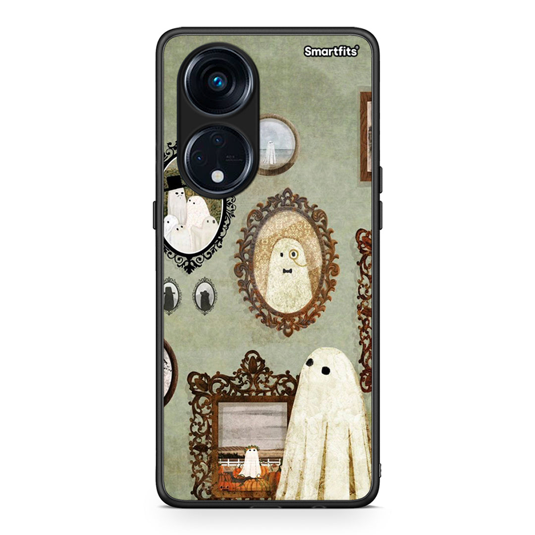 Θήκη Oppo A98 Halloween Ghost Season από τη Smartfits με σχέδιο στο πίσω μέρος και μαύρο περίβλημα | Oppo A98 Halloween Ghost Season Case with Colorful Back and Black Bezels