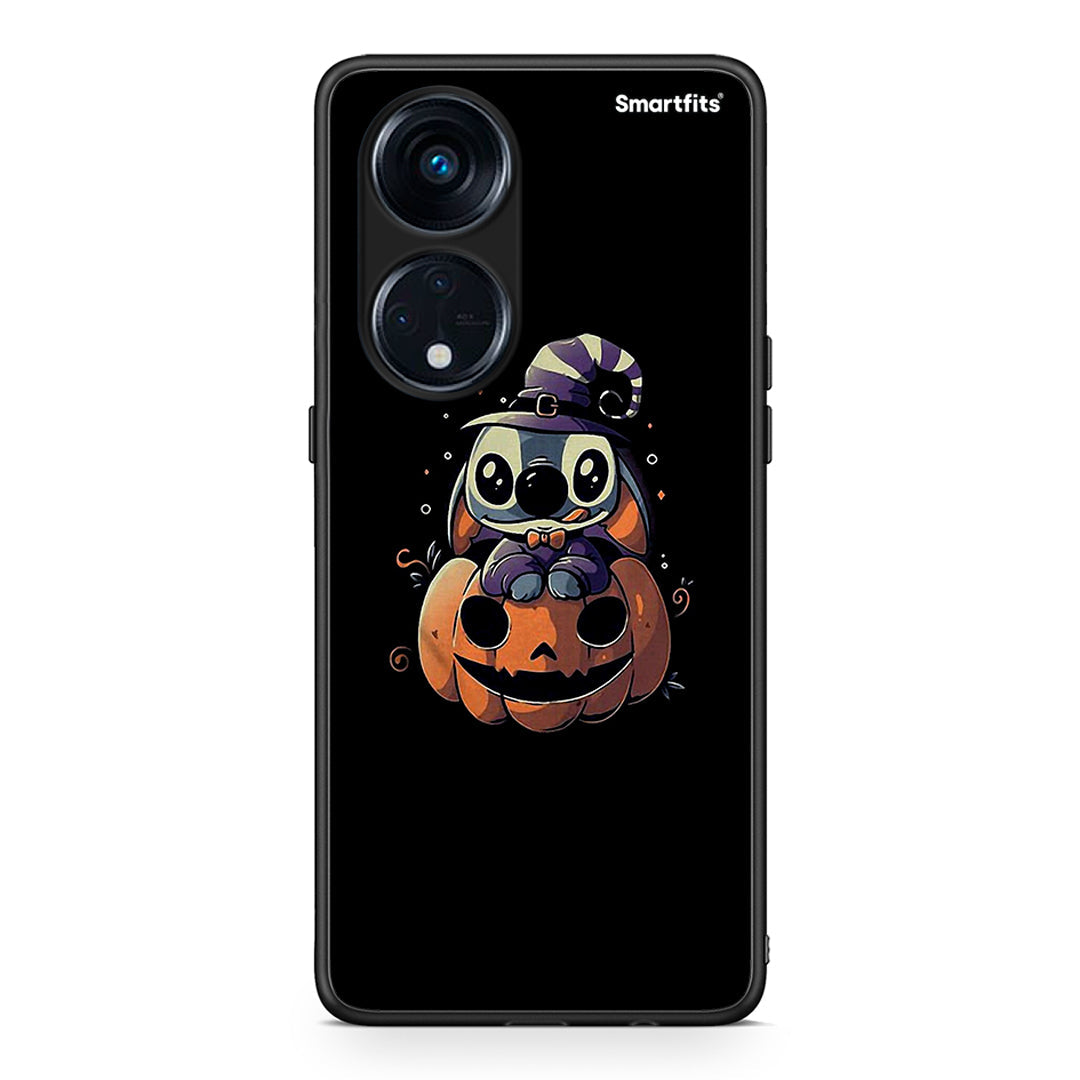 Θήκη Oppo A98 Halloween Stitch από τη Smartfits με σχέδιο στο πίσω μέρος και μαύρο περίβλημα | Oppo A98 Halloween Stitch Case with Colorful Back and Black Bezels