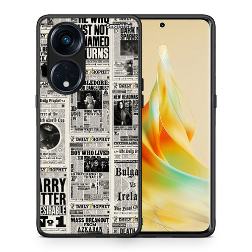Θήκη Oppo A98 Harry Paper από τη Smartfits με σχέδιο στο πίσω μέρος και μαύρο περίβλημα | Oppo A98 Harry Paper Case with Colorful Back and Black Bezels