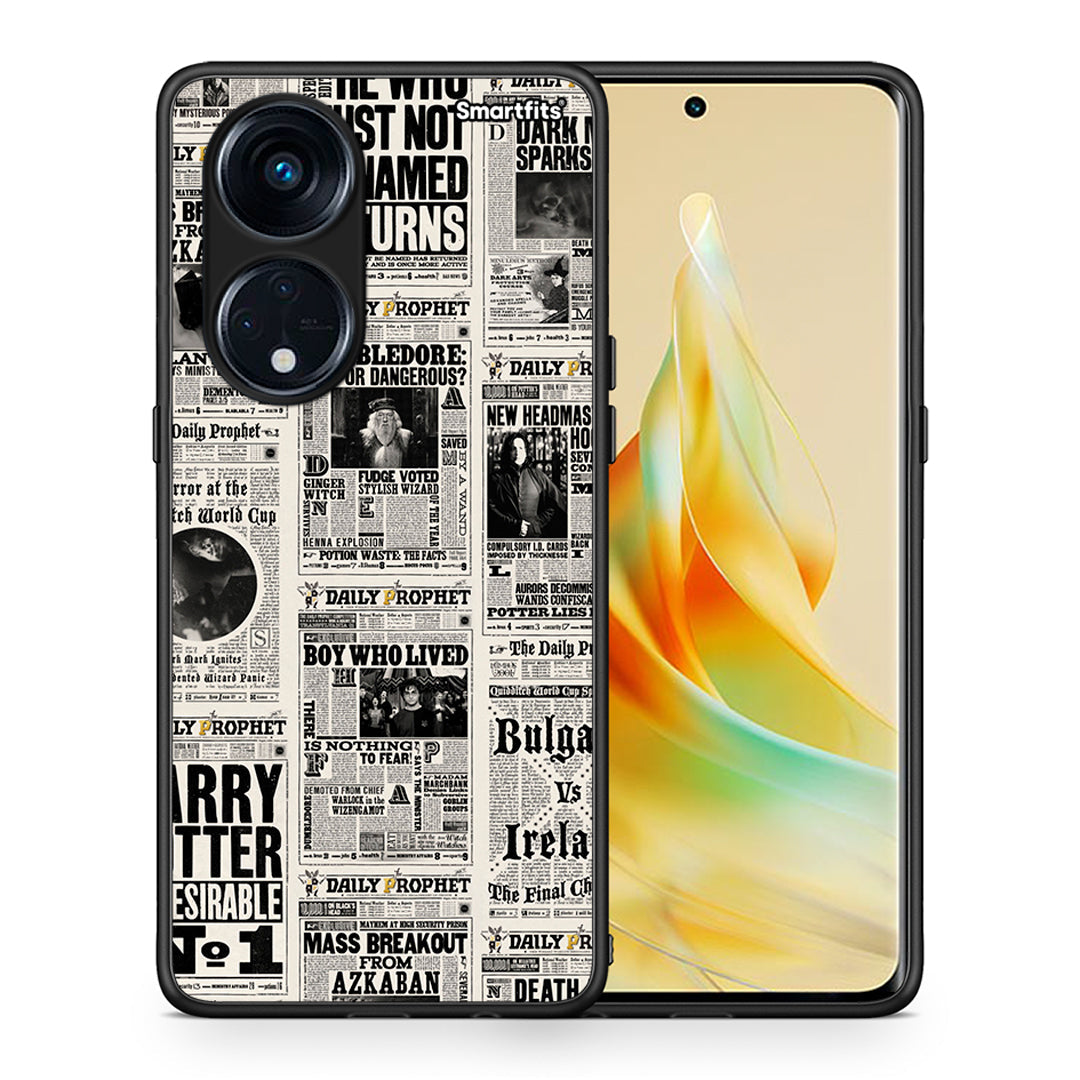 Θήκη Oppo Reno8T 5G / A1 Pro Harry Paper από τη Smartfits με σχέδιο στο πίσω μέρος και μαύρο περίβλημα | Oppo Reno8T 5G / A1 Pro Harry Paper Case with Colorful Back and Black Bezels