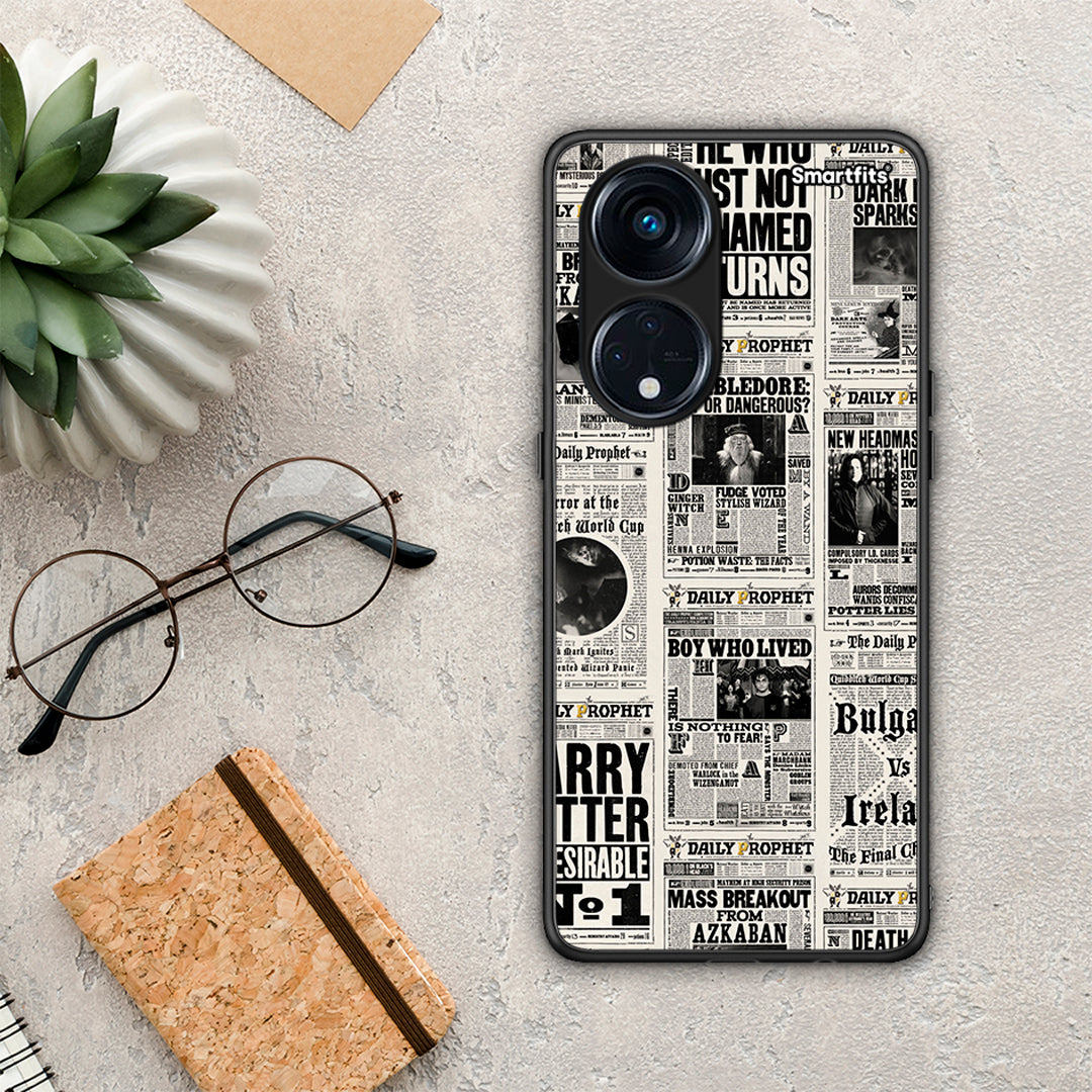 Θήκη Oppo Reno8T 5G / A1 Pro Harry Paper από τη Smartfits με σχέδιο στο πίσω μέρος και μαύρο περίβλημα | Oppo Reno8T 5G / A1 Pro Harry Paper Case with Colorful Back and Black Bezels