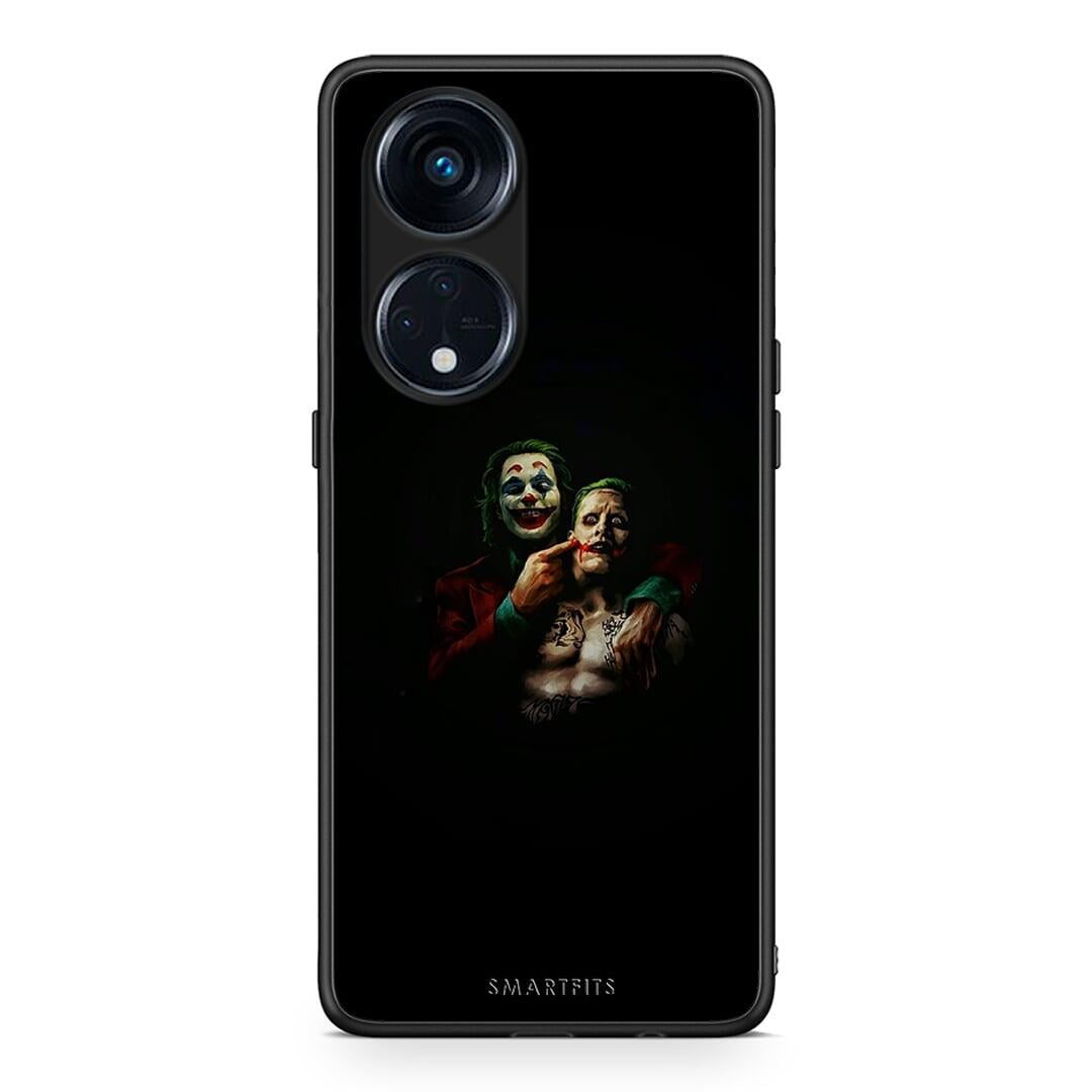 Θήκη Oppo A98 Hero Clown από τη Smartfits με σχέδιο στο πίσω μέρος και μαύρο περίβλημα | Oppo A98 Hero Clown Case with Colorful Back and Black Bezels