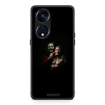 Θήκη Oppo A98 Hero Clown από τη Smartfits με σχέδιο στο πίσω μέρος και μαύρο περίβλημα | Oppo A98 Hero Clown Case with Colorful Back and Black Bezels