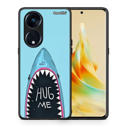 Θήκη Oppo Reno8T 5G / A1 Pro Hug Me από τη Smartfits με σχέδιο στο πίσω μέρος και μαύρο περίβλημα | Oppo Reno8T 5G / A1 Pro Hug Me Case with Colorful Back and Black Bezels