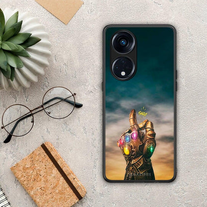 Θήκη Oppo A98 Infinity Snap από τη Smartfits με σχέδιο στο πίσω μέρος και μαύρο περίβλημα | Oppo A98 Infinity Snap Case with Colorful Back and Black Bezels