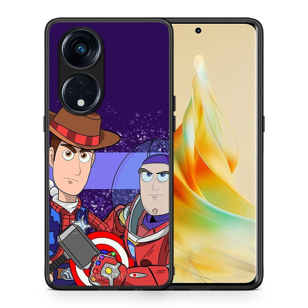 Θήκη Oppo A98 Infinity Story από τη Smartfits με σχέδιο στο πίσω μέρος και μαύρο περίβλημα | Oppo A98 Infinity Story Case with Colorful Back and Black Bezels