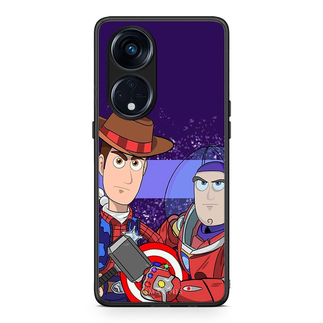 Θήκη Oppo A98 Infinity Story από τη Smartfits με σχέδιο στο πίσω μέρος και μαύρο περίβλημα | Oppo A98 Infinity Story Case with Colorful Back and Black Bezels
