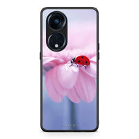 Thumbnail for Θήκη Oppo A98 Ladybug Flower από τη Smartfits με σχέδιο στο πίσω μέρος και μαύρο περίβλημα | Oppo A98 Ladybug Flower Case with Colorful Back and Black Bezels