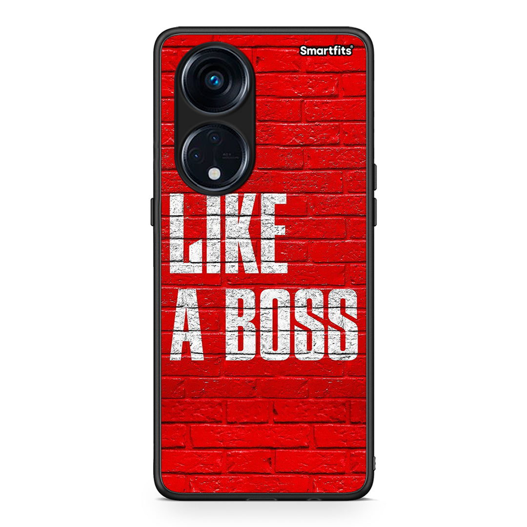 Θήκη Oppo A98 Like A Boss από τη Smartfits με σχέδιο στο πίσω μέρος και μαύρο περίβλημα | Oppo A98 Like A Boss Case with Colorful Back and Black Bezels