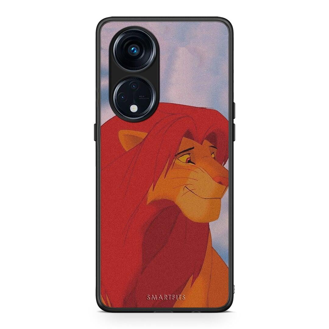 Θήκη Oppo A98 Lion Love 1 από τη Smartfits με σχέδιο στο πίσω μέρος και μαύρο περίβλημα | Oppo A98 Lion Love 1 Case with Colorful Back and Black Bezels