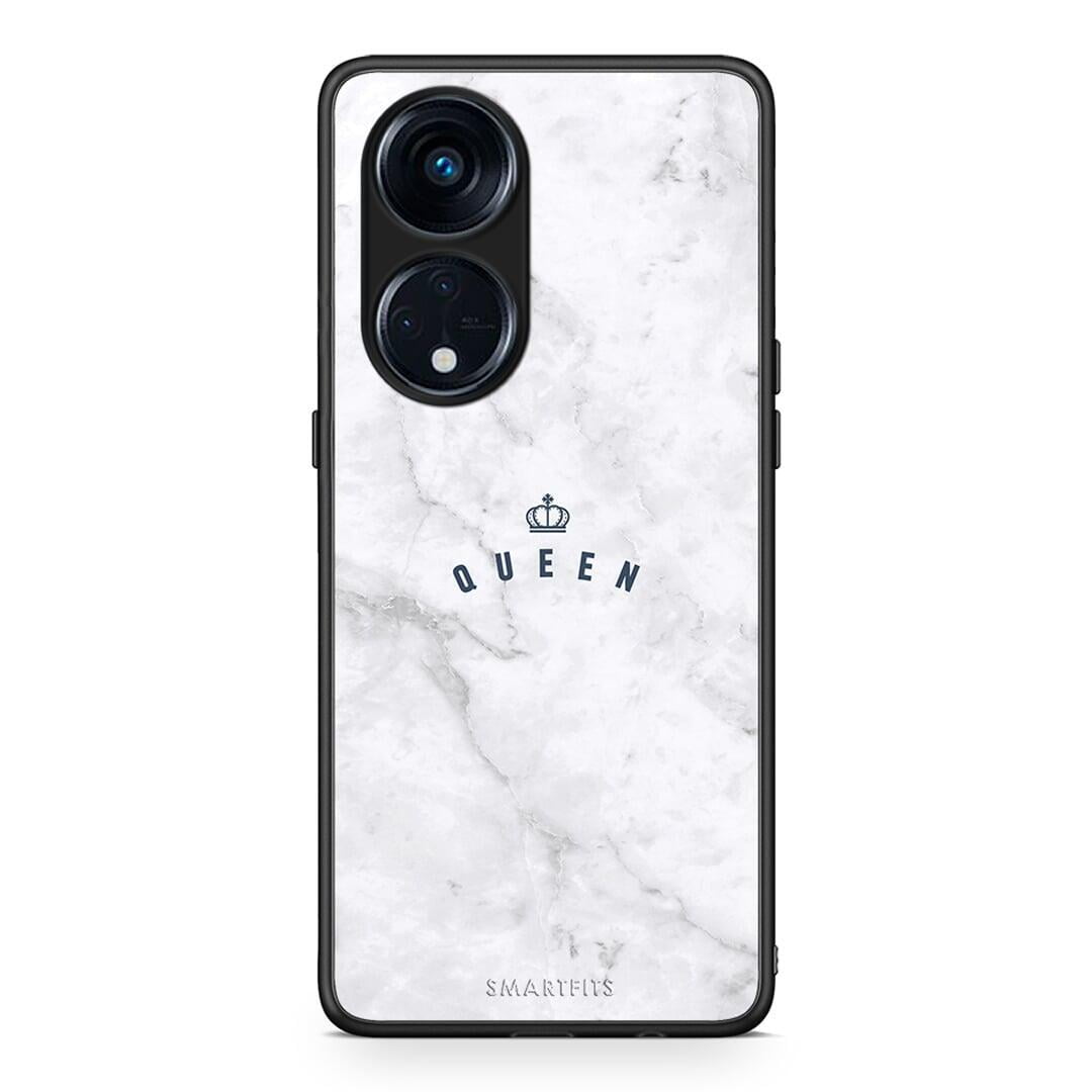 Θήκη Oppo A98 Marble Queen από τη Smartfits με σχέδιο στο πίσω μέρος και μαύρο περίβλημα | Oppo A98 Marble Queen Case with Colorful Back and Black Bezels