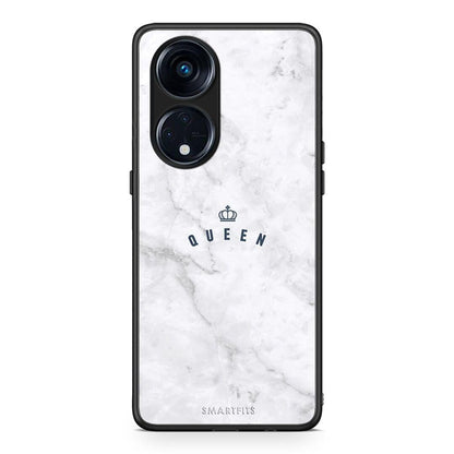 Θήκη Oppo A98 Marble Queen από τη Smartfits με σχέδιο στο πίσω μέρος και μαύρο περίβλημα | Oppo A98 Marble Queen Case with Colorful Back and Black Bezels