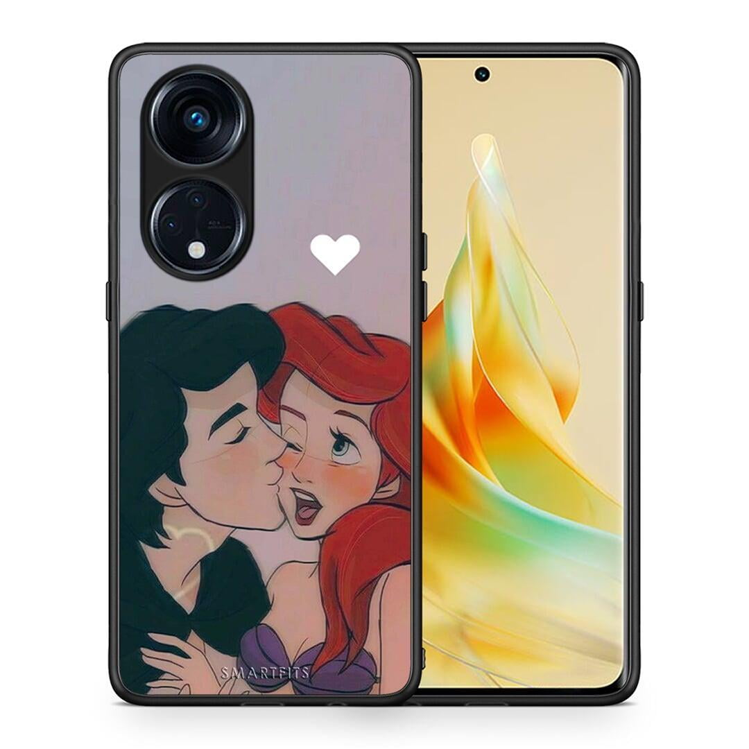 Θήκη Oppo A98 Mermaid Couple από τη Smartfits με σχέδιο στο πίσω μέρος και μαύρο περίβλημα | Oppo A98 Mermaid Couple Case with Colorful Back and Black Bezels