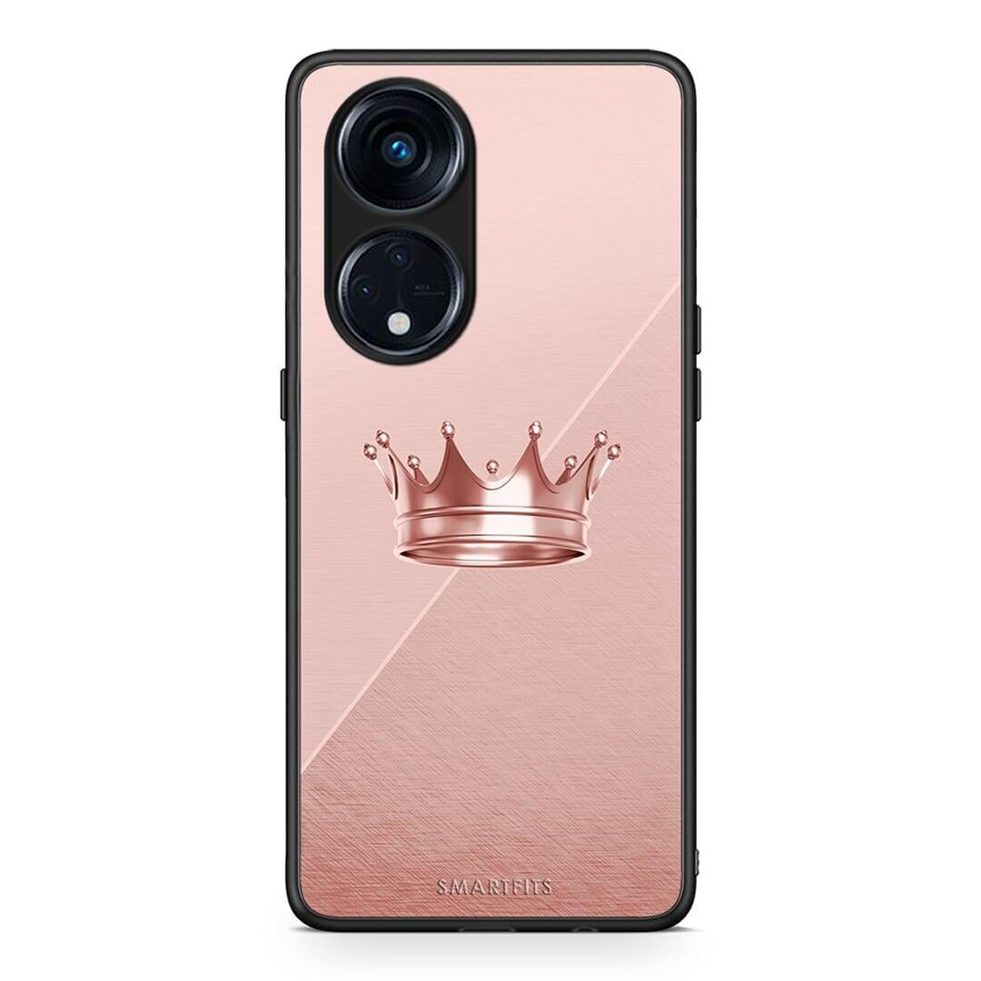 Θήκη Oppo A98 Minimal Crown από τη Smartfits με σχέδιο στο πίσω μέρος και μαύρο περίβλημα | Oppo A98 Minimal Crown Case with Colorful Back and Black Bezels