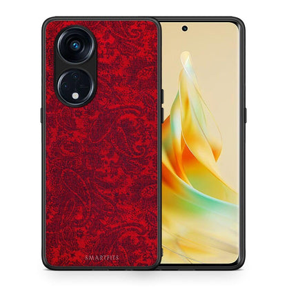 Θήκη Oppo A98 Paisley Cashmere από τη Smartfits με σχέδιο στο πίσω μέρος και μαύρο περίβλημα | Oppo A98 Paisley Cashmere Case with Colorful Back and Black Bezels