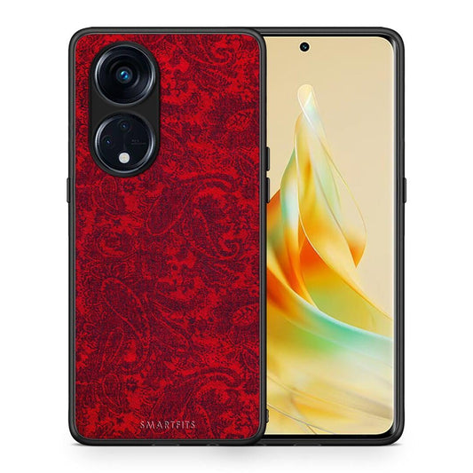 Θήκη Oppo A98 Paisley Cashmere από τη Smartfits με σχέδιο στο πίσω μέρος και μαύρο περίβλημα | Oppo A98 Paisley Cashmere Case with Colorful Back and Black Bezels