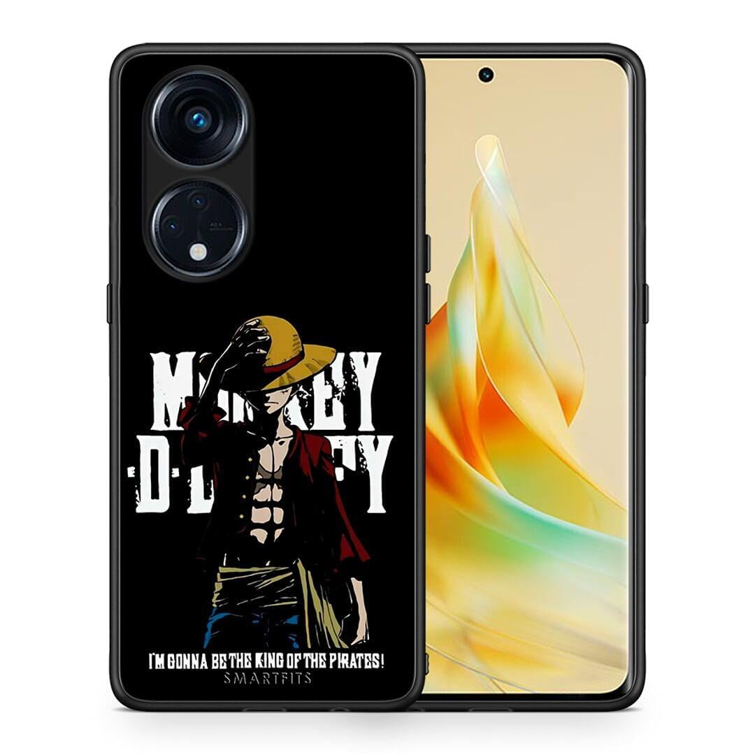 Θήκη Oppo A98 Pirate King από τη Smartfits με σχέδιο στο πίσω μέρος και μαύρο περίβλημα | Oppo A98 Pirate King Case with Colorful Back and Black Bezels