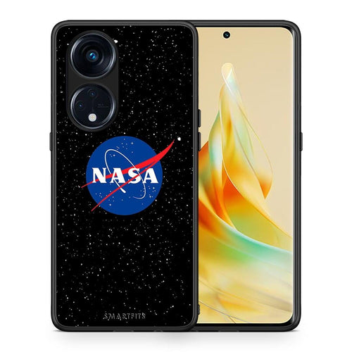 Θήκη Oppo A98 PopArt NASA από τη Smartfits με σχέδιο στο πίσω μέρος και μαύρο περίβλημα | Oppo A98 PopArt NASA Case with Colorful Back and Black Bezels