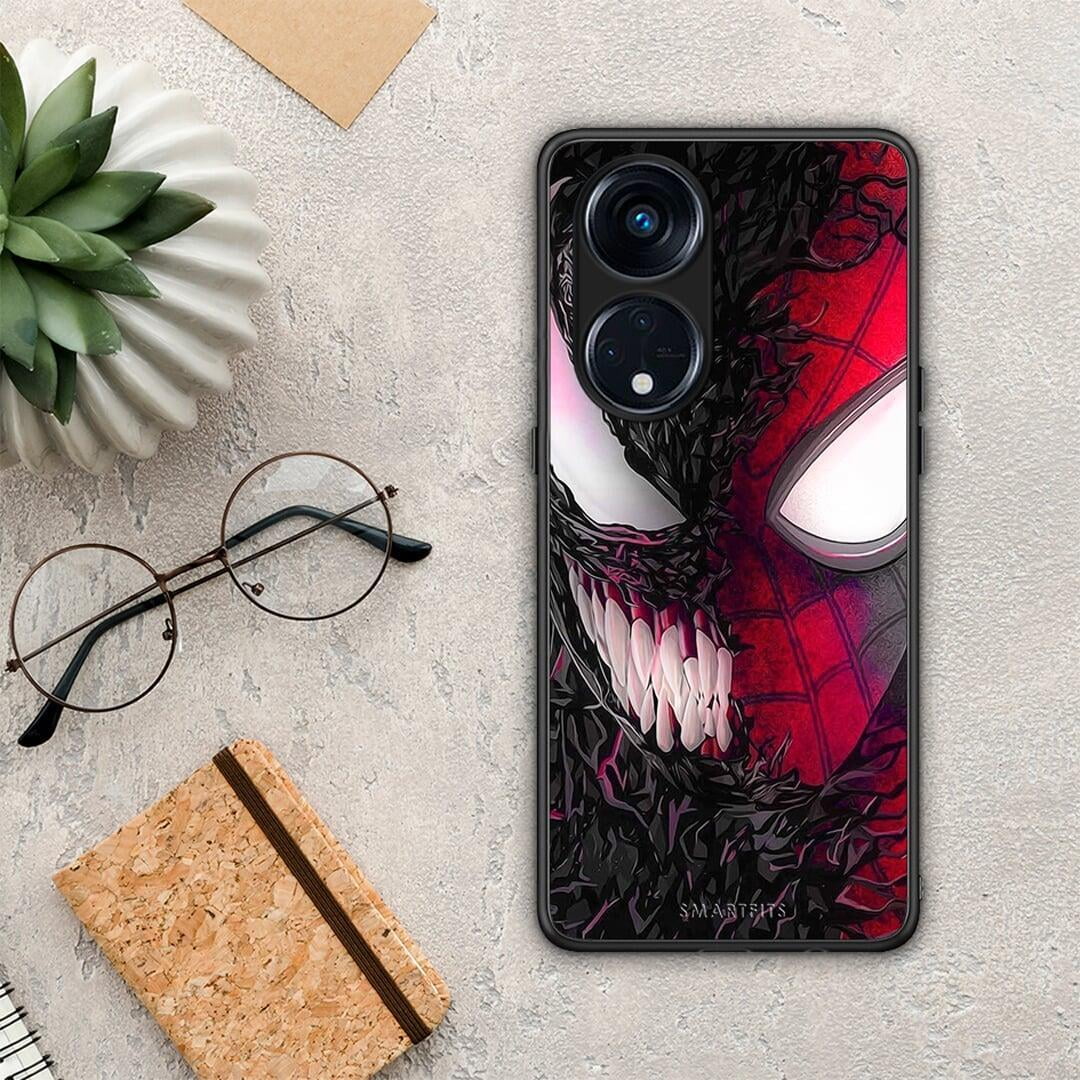 Θήκη Oppo A98 PopArt SpiderVenom από τη Smartfits με σχέδιο στο πίσω μέρος και μαύρο περίβλημα | Oppo A98 PopArt SpiderVenom Case with Colorful Back and Black Bezels