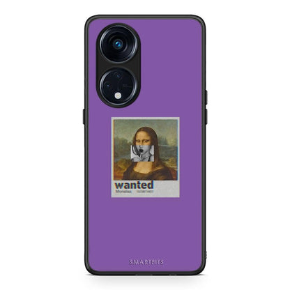 Θήκη Oppo A98 Popart Monalisa από τη Smartfits με σχέδιο στο πίσω μέρος και μαύρο περίβλημα | Oppo A98 Popart Monalisa Case with Colorful Back and Black Bezels