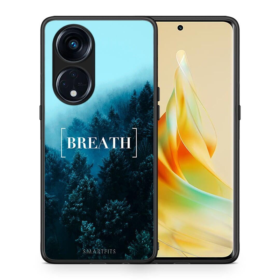 Θήκη Oppo A98 Quote Breath από τη Smartfits με σχέδιο στο πίσω μέρος και μαύρο περίβλημα | Oppo A98 Quote Breath Case with Colorful Back and Black Bezels