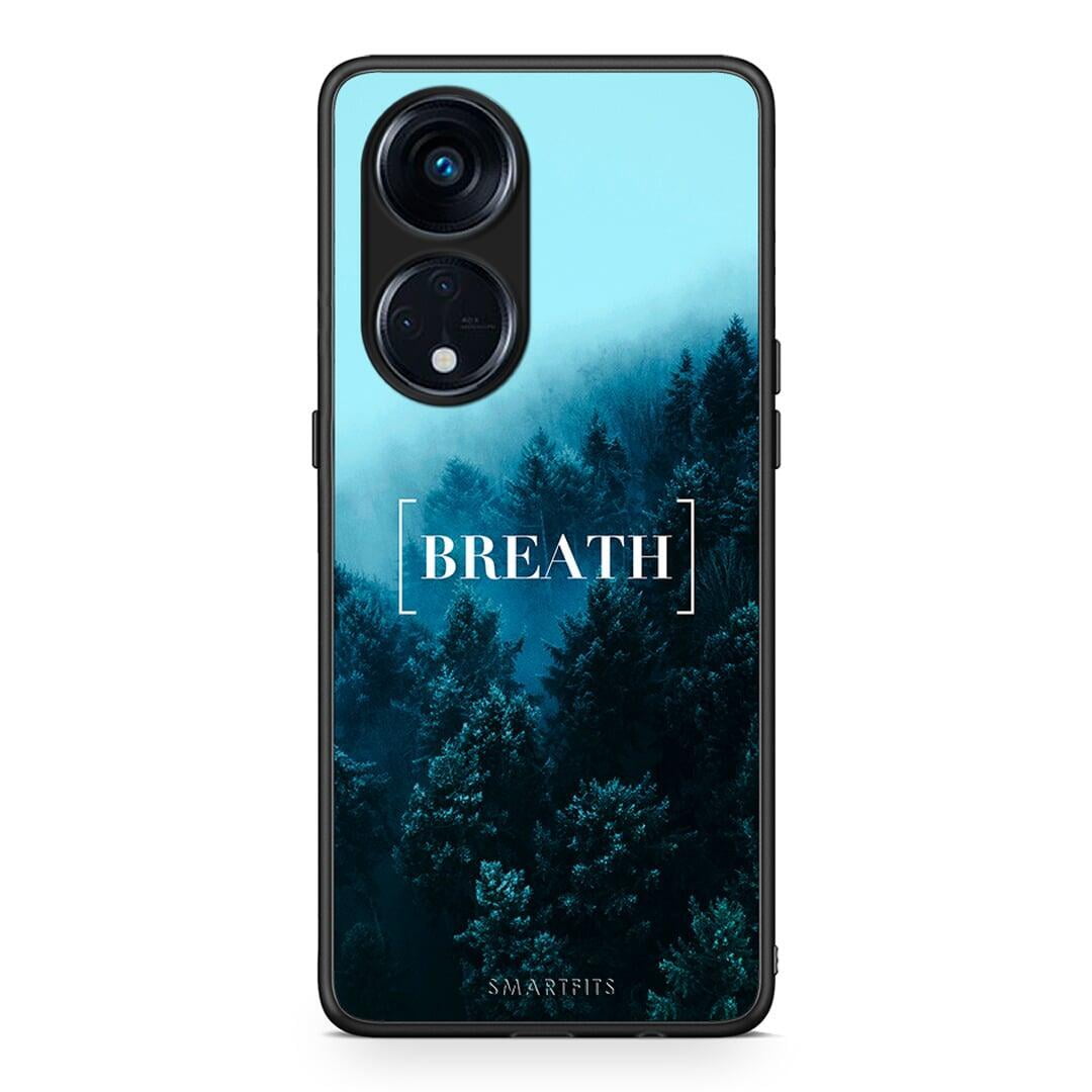 Θήκη Oppo A98 Quote Breath από τη Smartfits με σχέδιο στο πίσω μέρος και μαύρο περίβλημα | Oppo A98 Quote Breath Case with Colorful Back and Black Bezels
