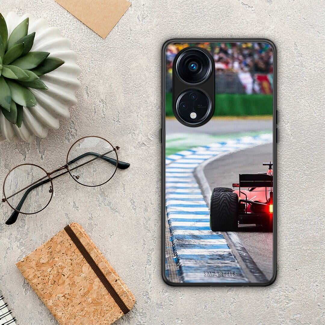 Θήκη Oppo A98 Racing Vibes από τη Smartfits με σχέδιο στο πίσω μέρος και μαύρο περίβλημα | Oppo A98 Racing Vibes Case with Colorful Back and Black Bezels