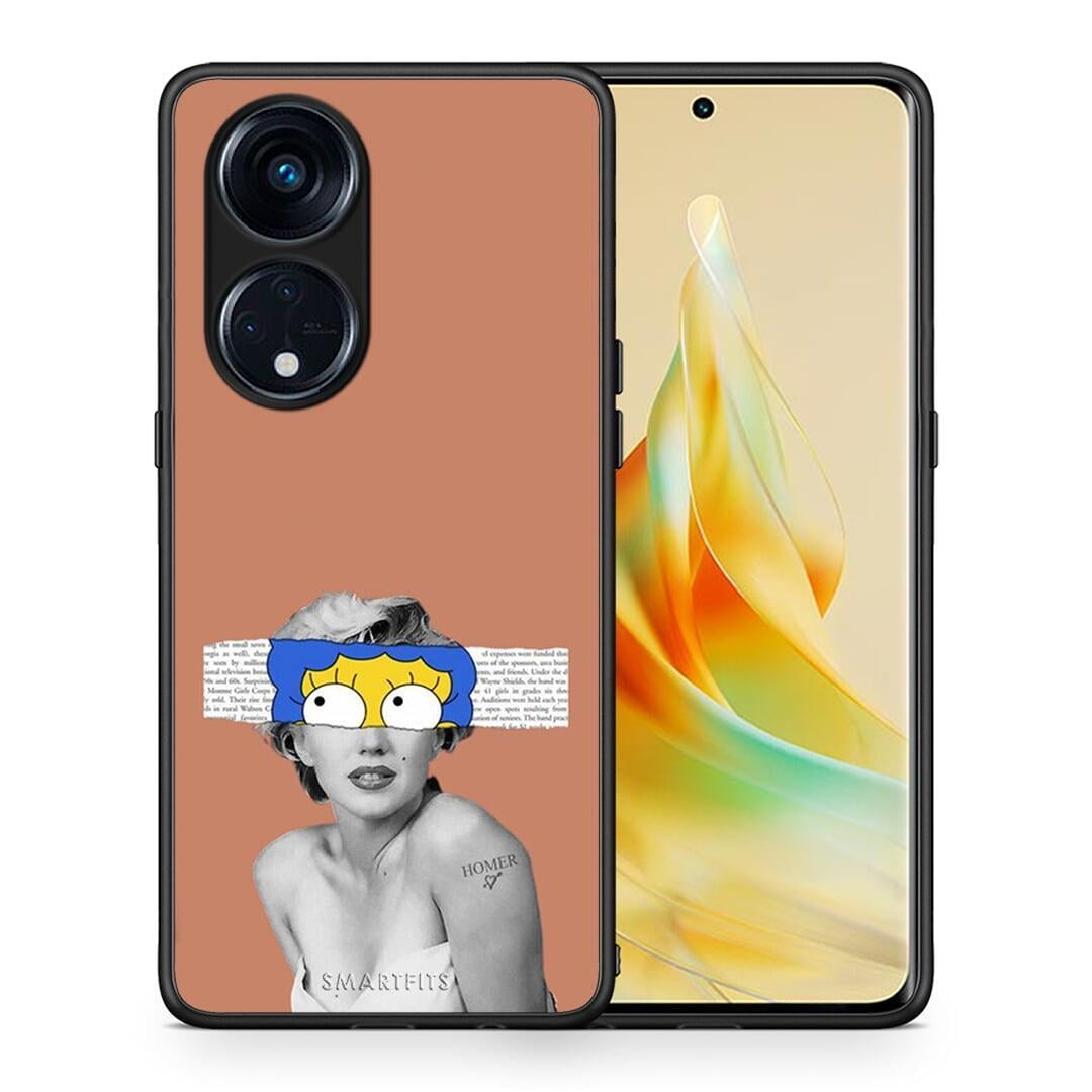 Θήκη Oppo A98 Sim Merilyn από τη Smartfits με σχέδιο στο πίσω μέρος και μαύρο περίβλημα | Oppo A98 Sim Merilyn Case with Colorful Back and Black Bezels