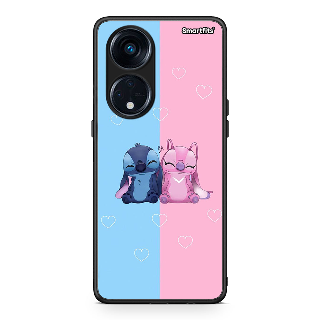 Θήκη Oppo A98 Stitch And Angel από τη Smartfits με σχέδιο στο πίσω μέρος και μαύρο περίβλημα | Oppo A98 Stitch And Angel Case with Colorful Back and Black Bezels