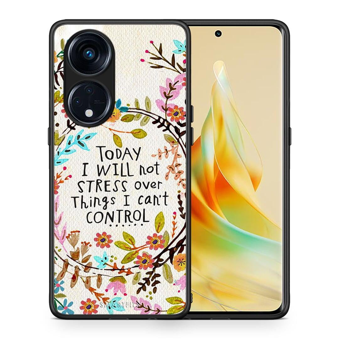 Θήκη Oppo A98 Stress Over από τη Smartfits με σχέδιο στο πίσω μέρος και μαύρο περίβλημα | Oppo A98 Stress Over Case with Colorful Back and Black Bezels