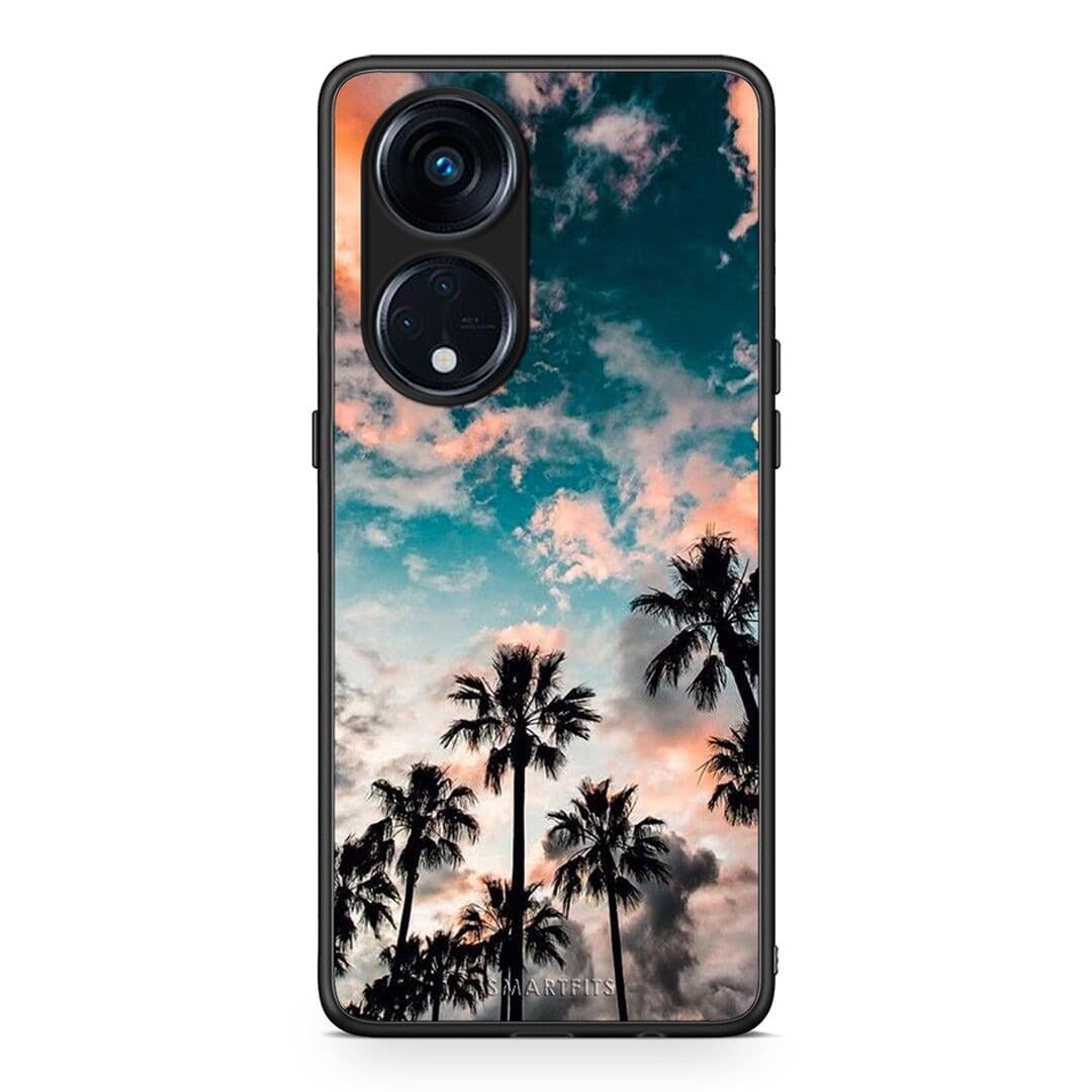 Θήκη Oppo A98 Summer Sky από τη Smartfits με σχέδιο στο πίσω μέρος και μαύρο περίβλημα | Oppo A98 Summer Sky Case with Colorful Back and Black Bezels