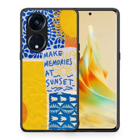 Thumbnail for Θήκη Oppo A98 Sunset Memories από τη Smartfits με σχέδιο στο πίσω μέρος και μαύρο περίβλημα | Oppo A98 Sunset Memories Case with Colorful Back and Black Bezels