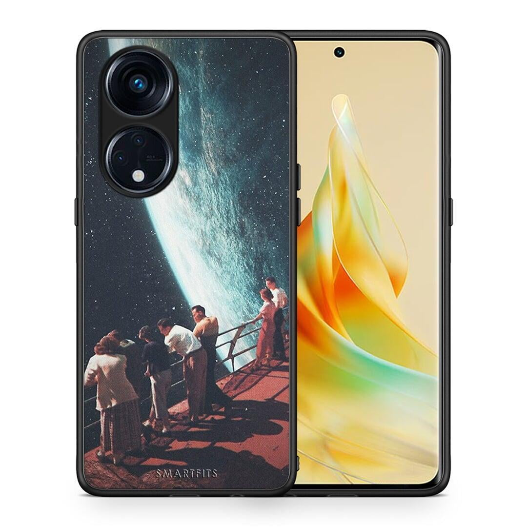 Θήκη Oppo A98 Surreal View από τη Smartfits με σχέδιο στο πίσω μέρος και μαύρο περίβλημα | Oppo A98 Surreal View Case with Colorful Back and Black Bezels