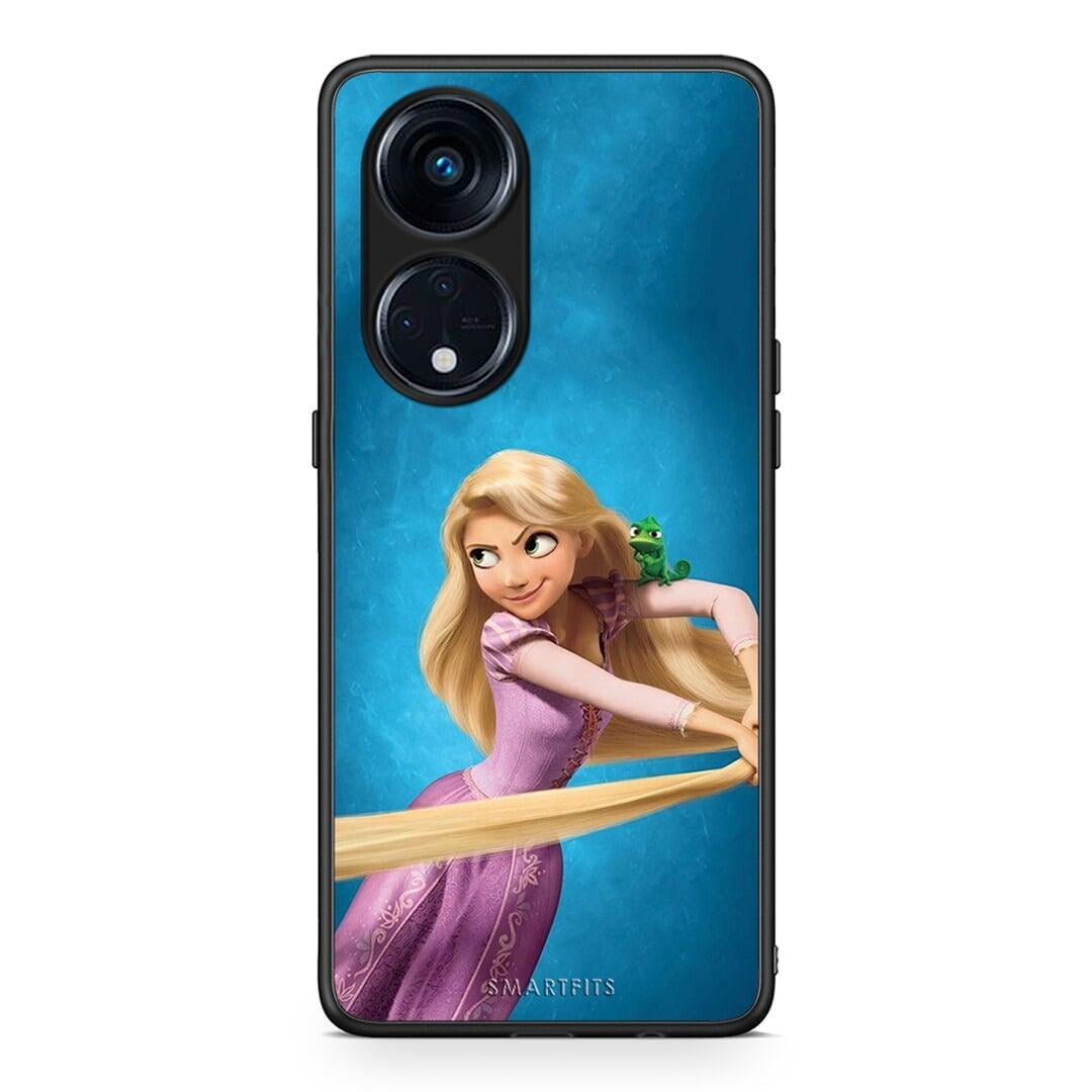 Θήκη Oppo A98 Tangled 2 από τη Smartfits με σχέδιο στο πίσω μέρος και μαύρο περίβλημα | Oppo A98 Tangled 2 Case with Colorful Back and Black Bezels