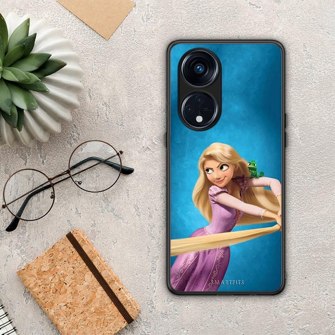 Θήκη Oppo A98 Tangled 2 από τη Smartfits με σχέδιο στο πίσω μέρος και μαύρο περίβλημα | Oppo A98 Tangled 2 Case with Colorful Back and Black Bezels