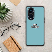 Thumbnail for Θήκη Oppo A98 Text Positive από τη Smartfits με σχέδιο στο πίσω μέρος και μαύρο περίβλημα | Oppo A98 Text Positive Case with Colorful Back and Black Bezels