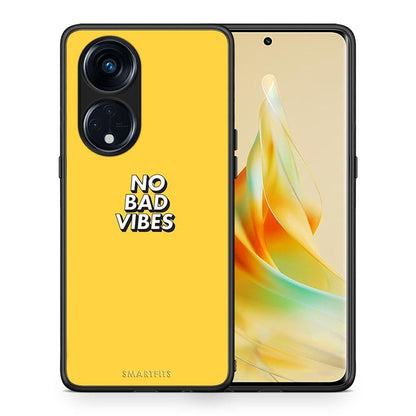 Θήκη Oppo A98 Text Vibes από τη Smartfits με σχέδιο στο πίσω μέρος και μαύρο περίβλημα | Oppo A98 Text Vibes Case with Colorful Back and Black Bezels