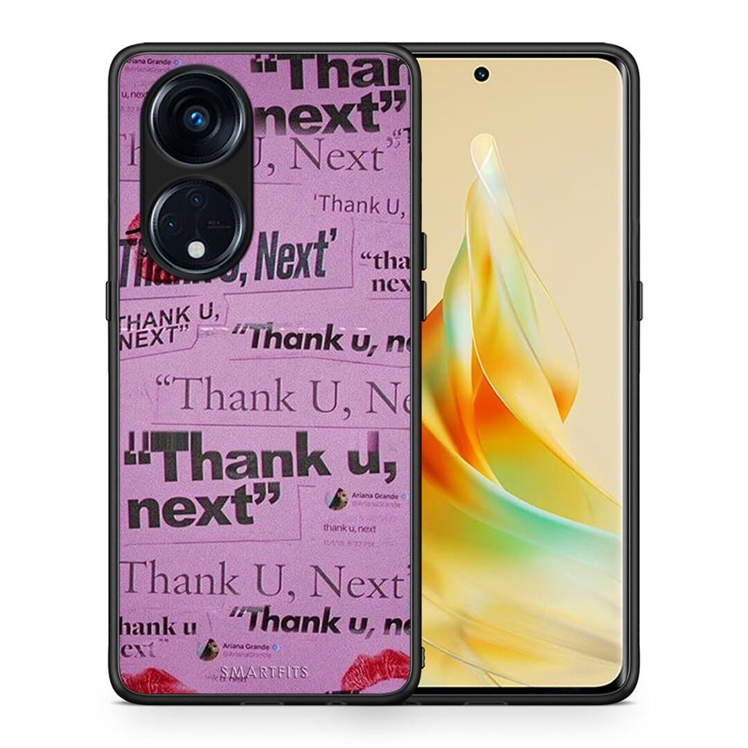 Θήκη Oppo A98 Thank You Next από τη Smartfits με σχέδιο στο πίσω μέρος και μαύρο περίβλημα | Oppo A98 Thank You Next Case with Colorful Back and Black Bezels