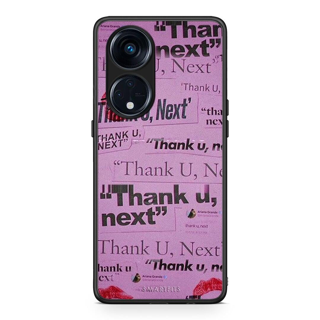Θήκη Oppo A98 Thank You Next από τη Smartfits με σχέδιο στο πίσω μέρος και μαύρο περίβλημα | Oppo A98 Thank You Next Case with Colorful Back and Black Bezels
