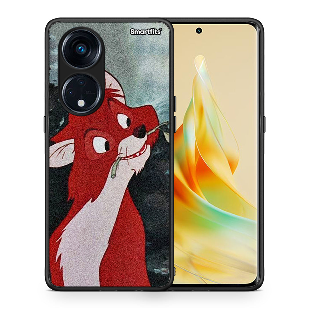 Θήκη Oppo A98 Tod And Vixey Love 1 από τη Smartfits με σχέδιο στο πίσω μέρος και μαύρο περίβλημα | Oppo A98 Tod And Vixey Love 1 Case with Colorful Back and Black Bezels