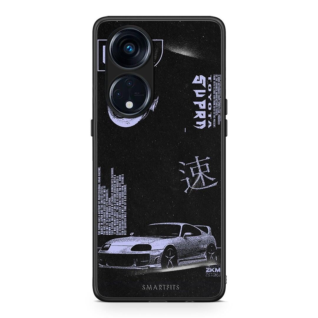 Θήκη Oppo A98 Tokyo Drift από τη Smartfits με σχέδιο στο πίσω μέρος και μαύρο περίβλημα | Oppo A98 Tokyo Drift Case with Colorful Back and Black Bezels
