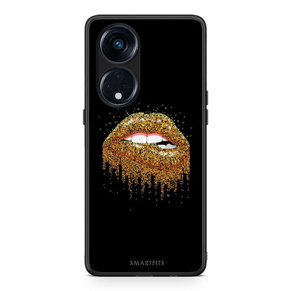 Θήκη Oppo A98 Valentine Golden από τη Smartfits με σχέδιο στο πίσω μέρος και μαύρο περίβλημα | Oppo A98 Valentine Golden Case with Colorful Back and Black Bezels