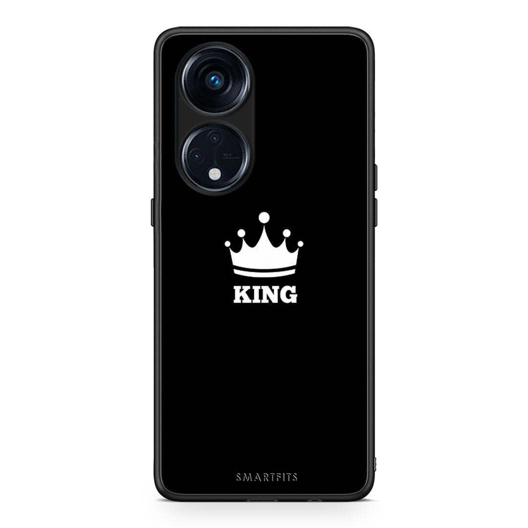 Θήκη Oppo A98 Valentine King από τη Smartfits με σχέδιο στο πίσω μέρος και μαύρο περίβλημα | Oppo A98 Valentine King Case with Colorful Back and Black Bezels