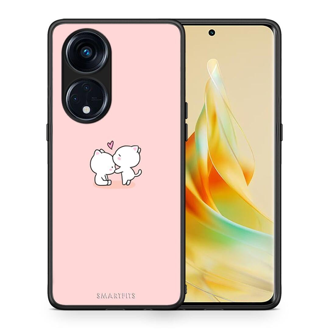 Θήκη Oppo A98 Valentine Love από τη Smartfits με σχέδιο στο πίσω μέρος και μαύρο περίβλημα | Oppo A98 Valentine Love Case with Colorful Back and Black Bezels