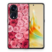 Thumbnail for Θήκη Oppo A98 Valentine RoseGarden από τη Smartfits με σχέδιο στο πίσω μέρος και μαύρο περίβλημα | Oppo A98 Valentine RoseGarden Case with Colorful Back and Black Bezels